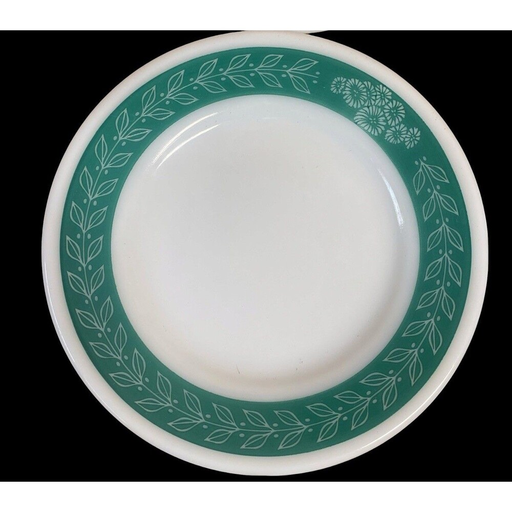 Pyrex Corning 6" Saucer Plate Bluegrass Laurel Blue Milk Glass Set Of 10